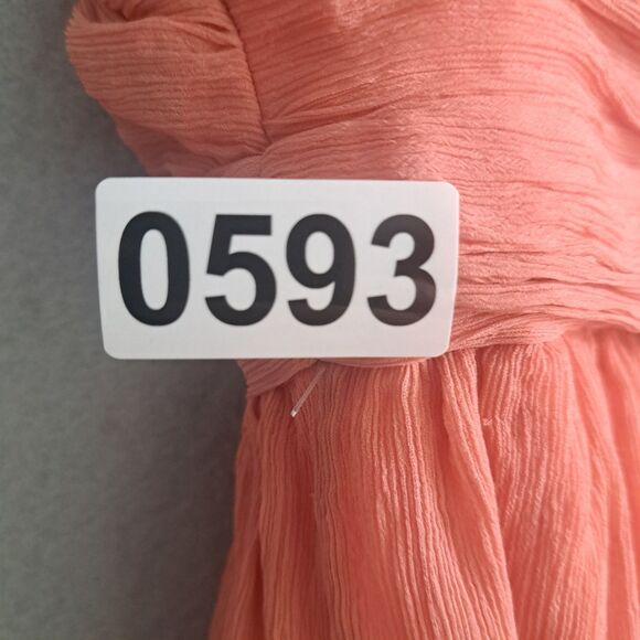 J.Crew Rose Pink Nadia Dress Women’s 10 Silk Chiffon Strapless Peach Romantic - Picture 12 of 12